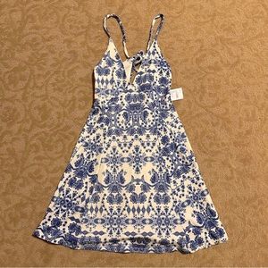 Blue White Floral Porcelain Dress